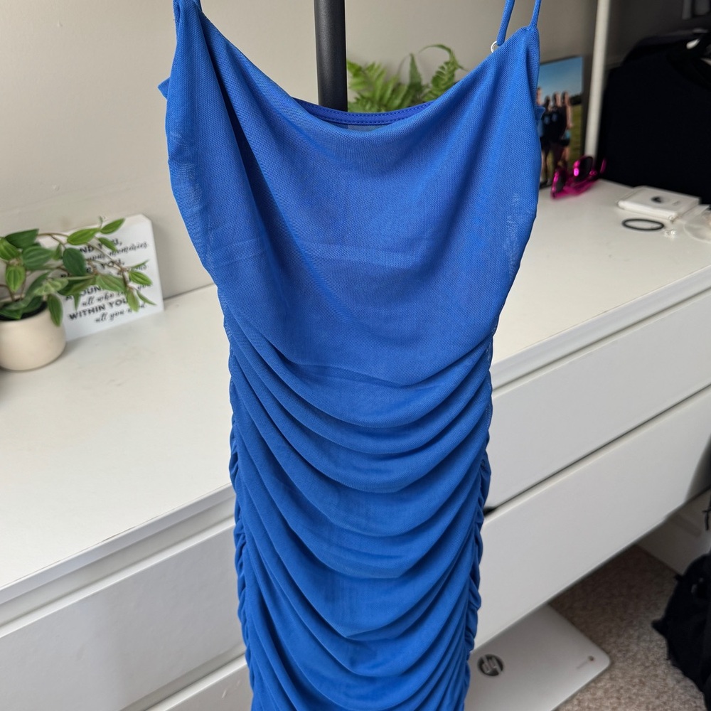 Lucy In the Sky Mini Dress Bodycon- Royal Blue